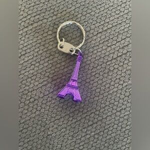 Purple Eiffel Tower Keychain